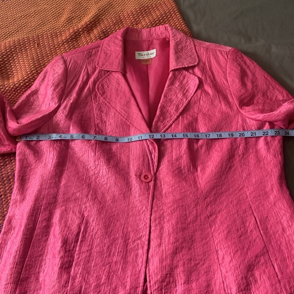 TANJAY SIZE 16P Pink Metallic Blazer - Picture 5 of 8